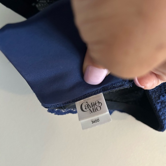 CAMIÓ MÍO • Sapphire Full Coverage Lace Wirefree Bra • 34DD • - Picture 2 of 8